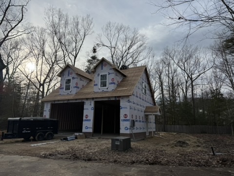 Framed dormers at dusk