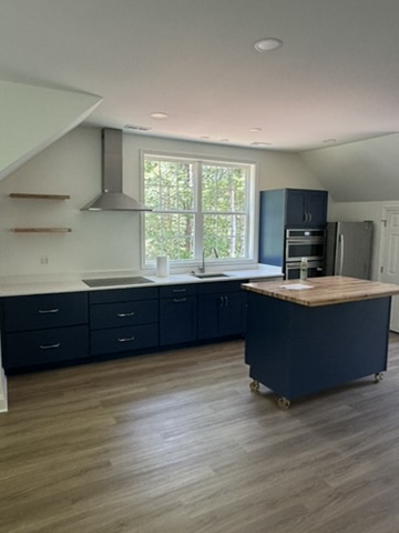 Loft kitchen with island