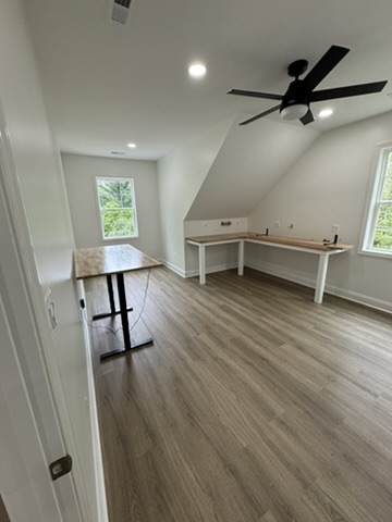 Vaulted loft workspace